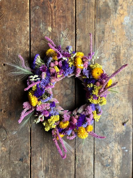 wreath dried flowers